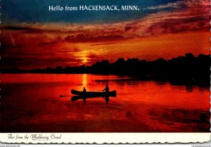 Minnesota Hackensack Hello Canoeing At Sunset 1979