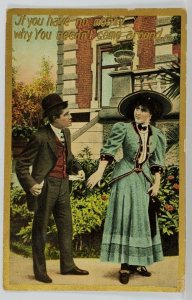 Woman to Man If You Have No Money Why You Needn't Come Around Postcard R8