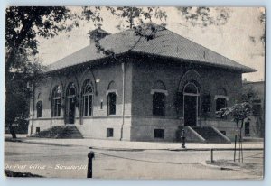 Streator Illinois IL Postcard The Post Office Building Exterior c1910's Antique