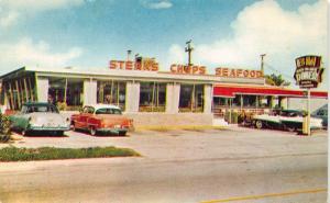 Miami FL B M Diner Old Cars Postcard