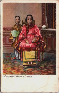 Indonesia Chinese Dame te Batavia Jakarta Vintage Postcard C094