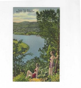 Vtg 40's Taney Vista Bend, Lake Taneycomo, Missouri Ozarks Postcard