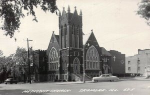 c.'60 RPPC,Real Photo,Methodist, M.E. Church, Sycamore, IL, ILL,Old Postcard
