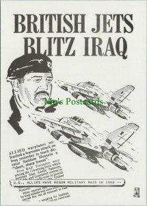 Headline Postcard -Military -British Tornados Bomb Iraqi Missile Sites RR10496   