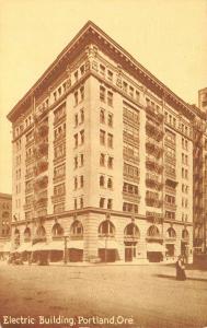 PORTLAND, OR Oregon   ELECTRIC BUILDING & Street View   c1910's Postcard