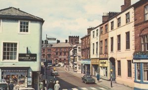King Street Penrith Flags In Corner Shop Cornwall 1970s Postcard