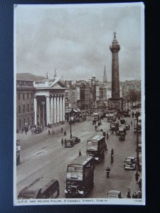 Ireland DUBLIN G.P.O. & Nelson Pillar O'CONNELL STREET c1940 Postcard by Salmon