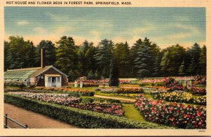 Massachusetts Springfield Forest Park Hot House and Flower Beds