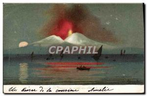 Old Postcard Volcan Napoli Il Vesuvio