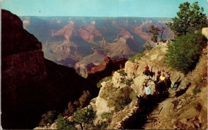 Grand Canyon National Park Arizona Bright Angel Trail Mountains UNP Postcard 