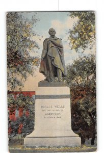 Hartford Connecticut CT Postcard 1907-1915 Bushnell Park Horace Wells Monument