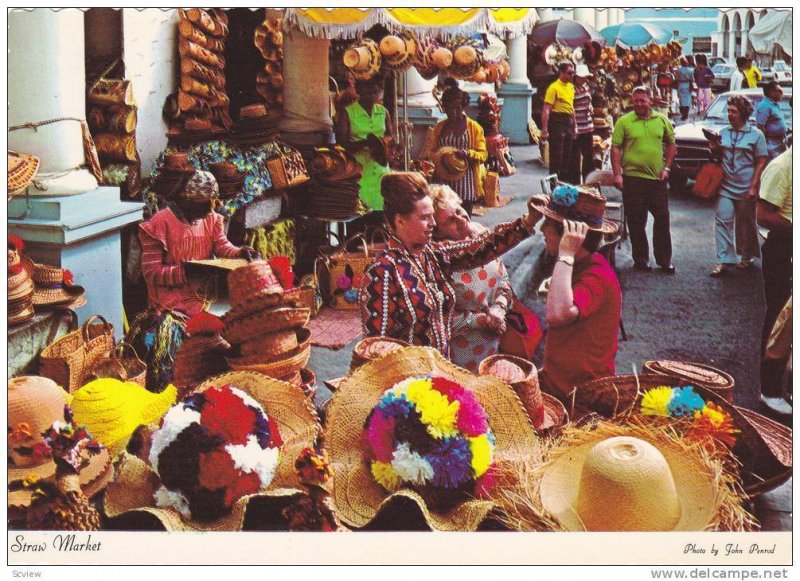 Straw Market , NASSAU , Bahamas , 50-70s