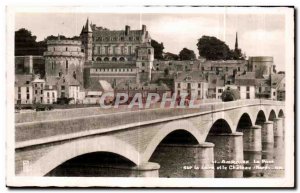 Old Postcard Amboise Le Pont sur Loire and Chateau