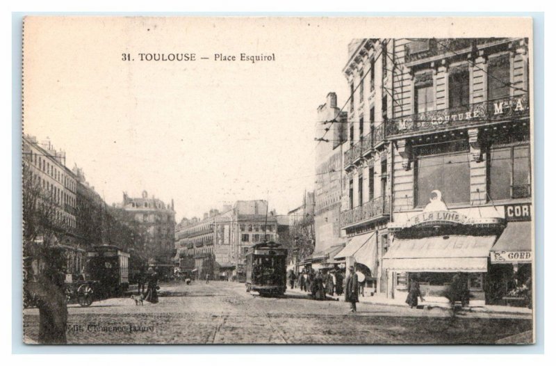 Place Esquirol 'Edit. Clemence-Isaure' Toulouse France Postcard