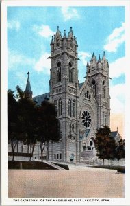 The Cathedral Madeleine Salt Lake City Utah Vintage Postcard C215