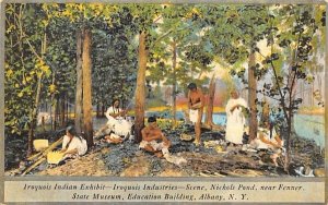 Iroquois Indian Exhibit Albany, New York Postcard