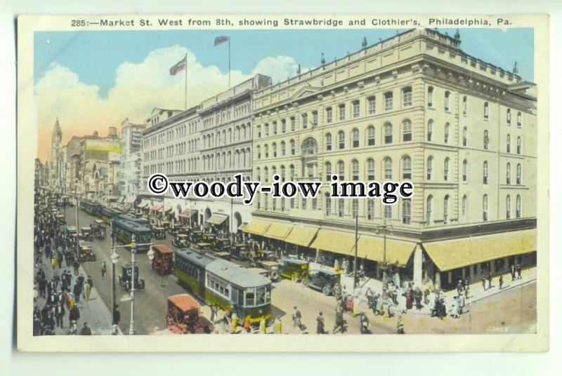 ft1356 - USA - Philadelphia - Market St West from 8th - postcard