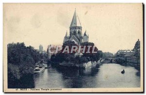 Old Postcard Metz New Protestant Church