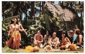 Spirit of Aloha Hula Tahitian Dancing Uli Ulis Ipu Grass Hut United Air Postcard