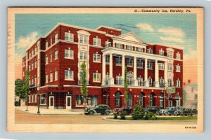 Hershey PA Community Inn Colonial Style Shop Linen Pennsylvania c1942 Postcard  