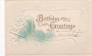 Happy Birthday Greetings Embossed Rose