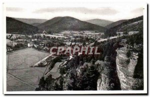 Postcard Old Herrenalb Schwarzwald Blick vom Falkenstein