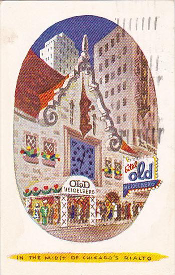 Eitel Old Heidelberg German Restaurant Chicago Illinois 1949