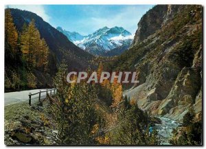 Modern Postcard Auf der Strasse durch den Ofenpass Schweiz