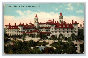 Vintage 1910's Colorized Postcard Hotel Ponce De Leon St. Augustine Florida