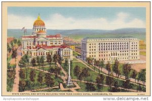 Pennsylvania Harrisburg State Capitol And Office Building From Penn Harris Hotel