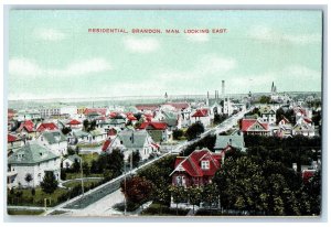 Brandon Manitoba Canada Postcard Residential Looking East c1910 Unposted