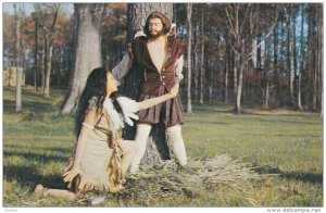 John Smith and Pocahontas, JAMESTOWN, Virginia, 40-60's