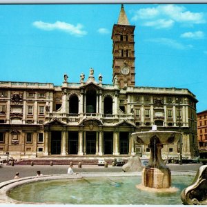 c1970s Rome, Italy Santa Maria Maggiore Basilica Fountain Square Chrome 4x6 M25