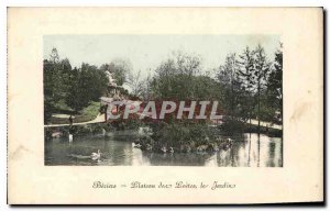 Old Postcard Beziers Plateau poets The garden