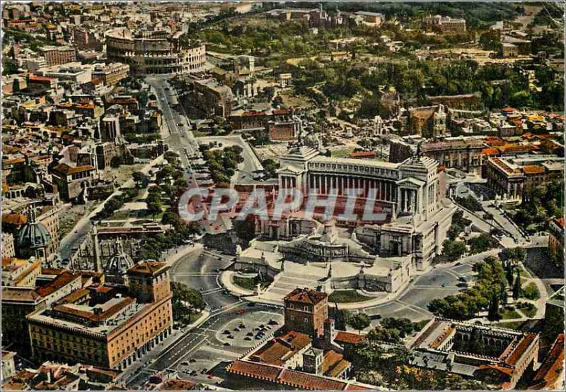 Roma Modern Postcard General view taken from the airplane