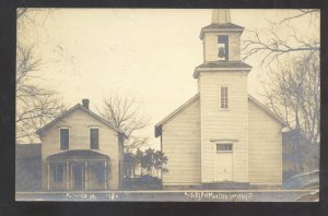 RPPC PLAINFIELD IOWA CHURCH BUILDING VINTAGE 1910 REAL PHOTO POSTCARD