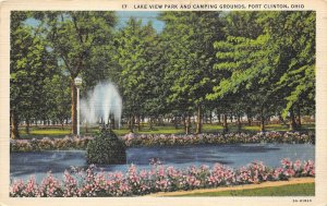 Port Clinton Ohio 1938 Postcard Lake View Park & Camping Grounds