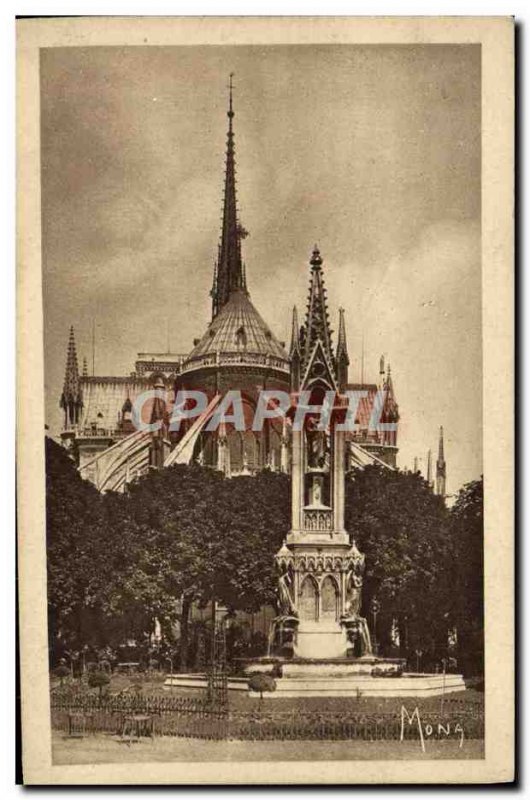 Old Postcard Paris Notre Dame