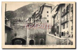 Postcard Old City Briancon the highest in Europe