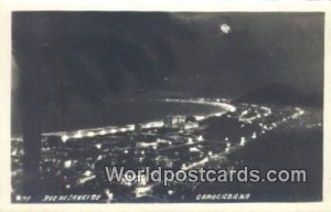 Real Photo Copacabana Rio De Janeiro Brazil Unused 