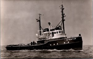 Sleepboot Stentor Bureau Wijsmuller Ijmuiden Tugboat Ship Vintage RPPC C016