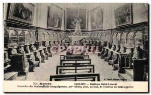 Old Postcard En Morvan Saulieu Basilique Saint Andoche Stalls Tomb of Saint A...