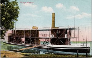 Congo Mission SS 'Lapsley' Boat Steamer Presbyterian Committee Postcard E86 