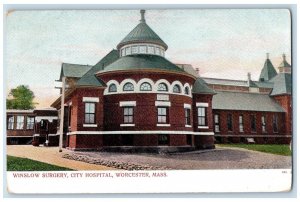 c1905 Winslow Surgery City Hospital Worcester Massachusetts MA Antique Postcard 