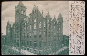 Vintage Postcard 1908 High School Building, Harrisburg, PA