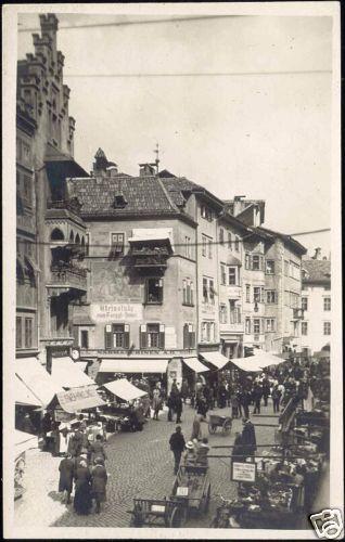 italy, BOLZANO BOZEN, Obstplatz (1930s) RPPC