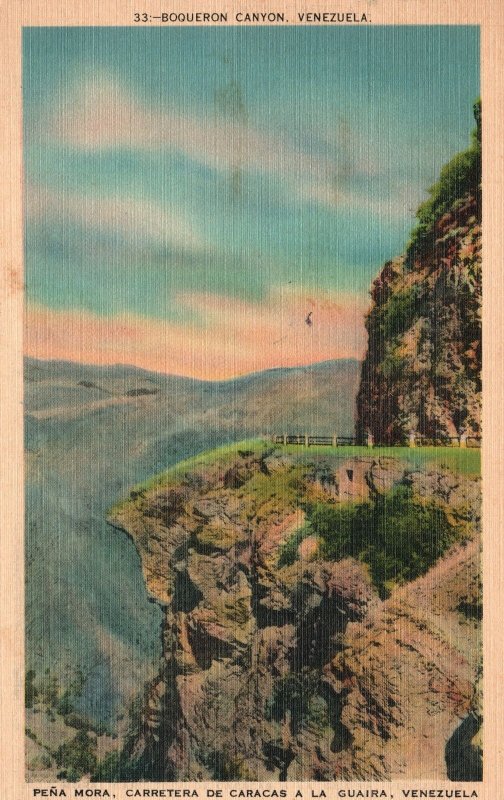 Vintage Postcard 1946 Boqueron Canyon Carretera De Caracas La Guaira Venezuela