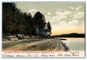 1907 A Peek At Silver Lake From Silverdale Chesham New Hampshire NH Postcard