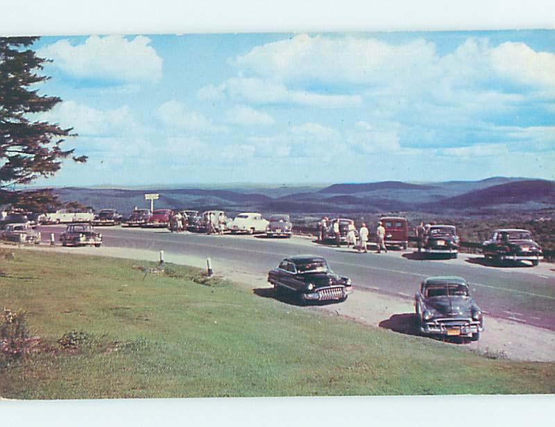 Pre-1980 OLD CARS AT SCENIC OVERLOOK Marlboro - Near Brattleboro VT AD3285