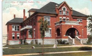 FINDLAY, OH  Ohio           HOME & HOSPITAL          1907 Postcard